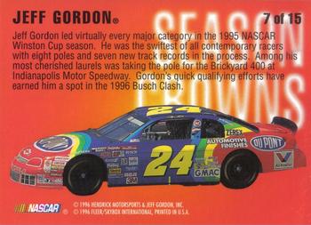 1996 Ultra - Season Crowns #7 Jeff Gordon Back