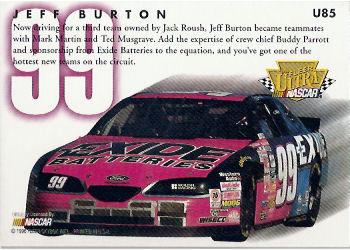 1996 Ultra Update #U85 Jeff Burton / Buddy Parrott Back