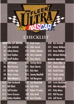 1996 Ultra Update #U99 Checklist (1-100) Front