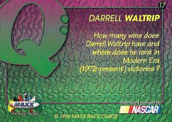 1996 Maxx #17 Darrell Waltrip Back