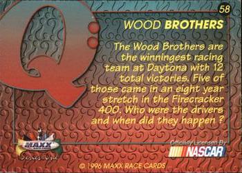 1996 Maxx #58 Leonard Wood / Kim Wood / Eddie Wood / Glen Wood Back
