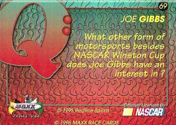 1996 Maxx #69 Joe Gibbs Back