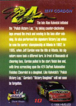 1996 Maxx - Chase the Champion #10 Jeff Gordon Back