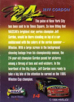 1996 Maxx - Chase the Champion #14 Jeff Gordon Back