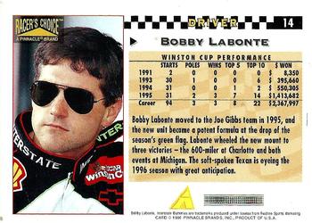 1996 Pinnacle Racer's Choice #14 Bobby Labonte Back