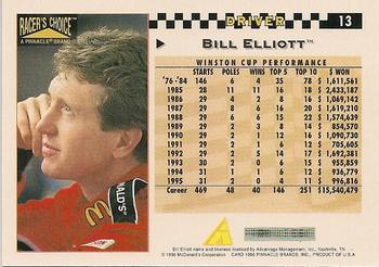 1996 Pinnacle Racer's Choice #13 Bill Elliott Back