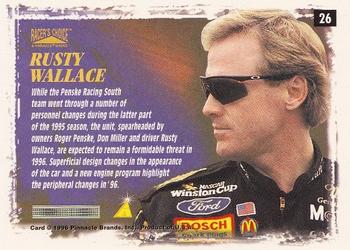 1996 Pinnacle Racer's Choice #26 Rusty Wallace's Car Back