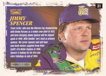 1996 Pinnacle Racer's Choice #31 Jimmy Spencer's Car Back