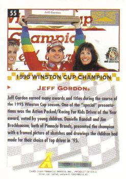 1996 Pinnacle Racer's Choice #55 Jeff Gordon Back