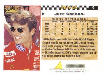 1996 Pinnacle Racer's Choice #9 Jeff Gordon Back