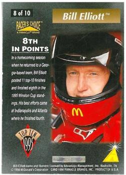 1996 Pinnacle Racer's Choice - Top Ten #8 Bill Elliott Back