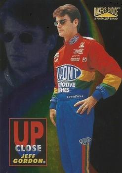 1996 Pinnacle Racer's Choice - Up Close with Jeff Gordon #4 Jeff Gordon Front