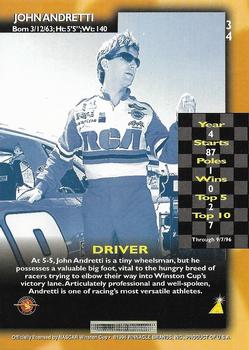 1996 Pinnacle #34 John Andretti Back