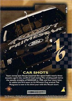 1996 Pinnacle #45 Ted Musgrave's Car Back