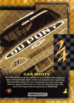 1996 Pinnacle #51 Jeff Gordon's Car Back