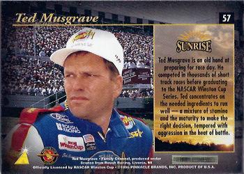 1996 Pinnacle Zenith #57 Ted Musgrave Back