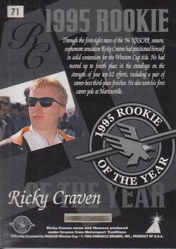 1996 Pinnacle Zenith #71 Ricky Craven Back