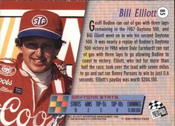 1996 Press Pass #85 Bill Elliott Back