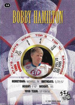 1996 Press Pass Premium #14 Bobby Hamilton Back
