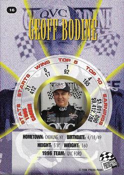 1996 Press Pass Premium #16 Geoff Bodine Back