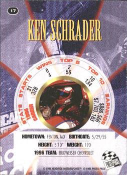 1996 Press Pass Premium #17 Ken Schrader Back
