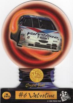1996 Press Pass Premium - Crystal Ball #CB11 Mark Martin Back