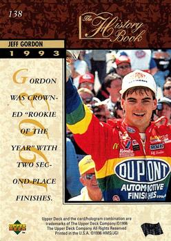 1996 Upper Deck #138 Jeff Gordon Back