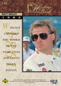 1996 Upper Deck #136 Rusty Wallace Back