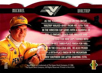 1996 Upper Deck - Virtual Velocity #VV14 Michael Waltrip Back