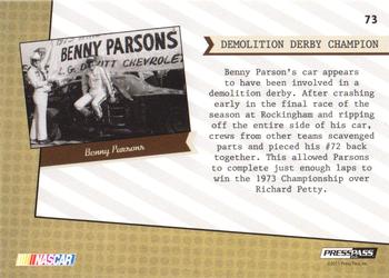 2011 Press Pass Legends #73 Benny Parsons Back