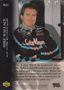 1996 Upper Deck Road to the Cup #RC31 Mike Wallace Back