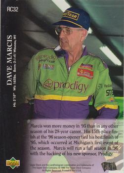1996 Upper Deck Road to the Cup #RC32 Dave Marcis Back