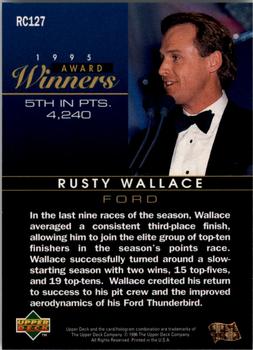 1996 Upper Deck Road to the Cup #RC127 Rusty Wallace Back