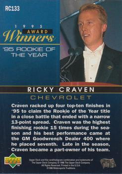 1996 Upper Deck Road to the Cup #RC133 Ricky Craven Back
