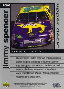 1996 Upper Deck Road to the Cup #RC106 Jimmy Spencer Back
