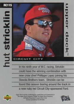 1996 Upper Deck Road to the Cup #RC115 Hut Stricklin Back