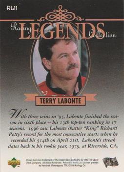 1996 Upper Deck Road to the Cup - Racing Legends Collection #RL11 Terry Labonte Back