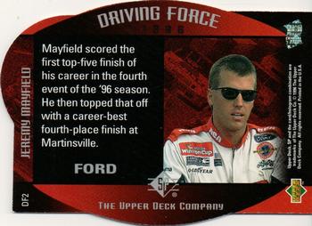 1996 SP - Driving Force #DF2 Jeremy Mayfield Back
