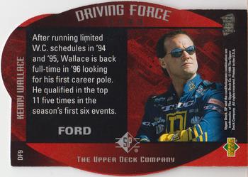 1996 SP - Driving Force #DF9 Kenny Wallace Back