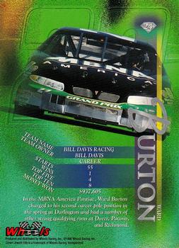 1996 Wheels Crown Jewels Elite - Diamond Redemption Prize #24 Ward Burton Back