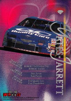 1996 Wheels Crown Jewels Elite - Diamond Redemption Prize #62 Dale Jarrett's Trans. Back