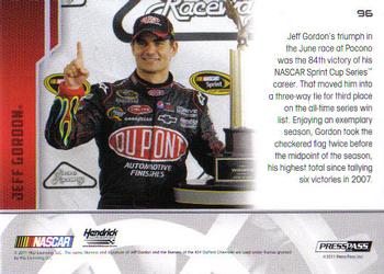 2012 Press Pass #96 Jeff Gordon Ties for 3rd Place Back