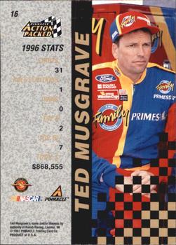 1997 Action Packed #16 Ted Musgrave Back