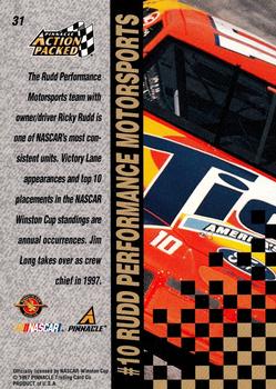1997 Action Packed #31 Ricky Rudd's Car Back