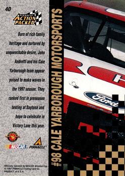 1997 Action Packed #40 John Andretti's Car Back