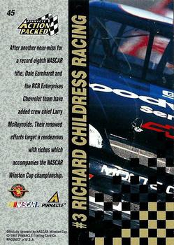1997 Action Packed #45 Dale Earnhardt's Car Back