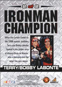 1997 Action Packed - Ironman Champion #2 Terry Labonte/Bobby Labonte Back