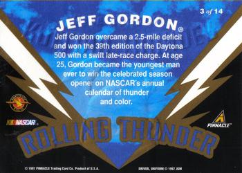 1997 Action Packed - Rolling Thunder #3 Jeff Gordon Back