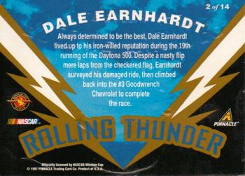 1997 Action Packed - Rolling Thunder #2 Dale Earnhardt Back