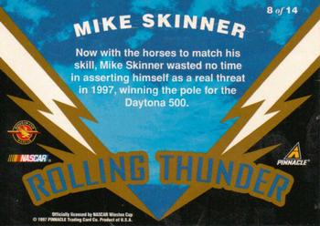 1997 Action Packed - Rolling Thunder #8 Mike Skinner Back